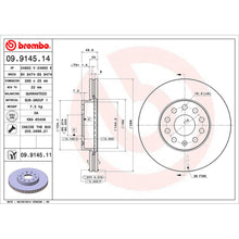 Load image into Gallery viewer, Front Brake Disc x2 288mm Fits VW Audi Seat Skoda Superb Golf Brembo 09914511