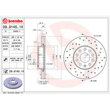 Load image into Gallery viewer, Front Brake Disc x2 288mm Fits VW Audi Seat Skoda A3 Leon Superb Brembo 0991451X