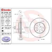 Load image into Gallery viewer, Front Brake Disc x2 280mm Fits Vauxhall Astra Brembo 09915921