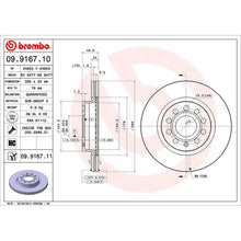 Load image into Gallery viewer, Front Brake Disc x2 280mm Fits VW Audi Seat Skoda A3 Octavia Brembo 09916711