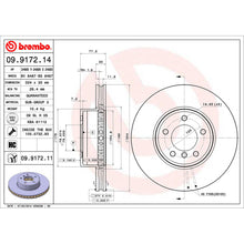 Load image into Gallery viewer, Front Brake Disc x2 324mm Fits BMW 5 6 Series Brembo 09917211