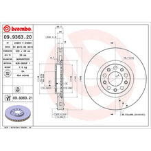 Load image into Gallery viewer, Front Brake Disc x2 305mm Fits Alfa 159 Brera Giulietta Spider Brembo 09936321