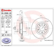 Load image into Gallery viewer, Rear Brake Disc x2 292mm Fits Alfa 159 Brera Giulietta Spider Brembo 09936621