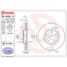 Load image into Gallery viewer, Front Brake Disc x2 300mm Fits Ford Volvo Focus S40 C30 C70 Brembo 09946811