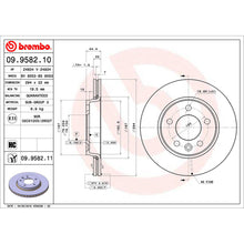 Load image into Gallery viewer, Rear Brake Disc x2 294mm Fits VW Transporter Brembo 09958211