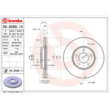 Load image into Gallery viewer, Front Brake Disc x2 278mm Fits Ford Tourneo Connect Transit Brembo 09958911