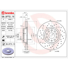Load image into Gallery viewer, Front Brake Disc x2 312mm Fits VW Audi Seat Skoda Q3 Golf Passat Brembo 0997721X