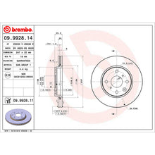 Load image into Gallery viewer, Front Brake Disc x2 247mm Fits Citroen Peugeot Toyota 108 Aygo Brembo 09992811