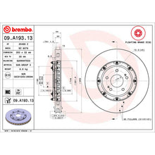 Load image into Gallery viewer, Front Brake Disc x2 350mm Fits Mitsubishi Lancer Brembo 09A19313
