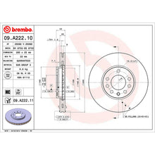 Load image into Gallery viewer, Front Brake Disc x2 285mm Fits Fiat Croma Brembo 09A22211