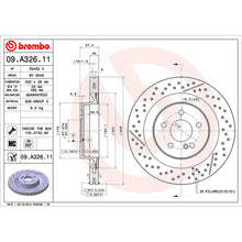 Load image into Gallery viewer, Rear Brake Disc x2 330mm Fits Mercedes C Class Brembo 09A32611