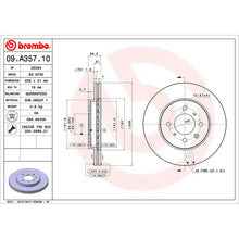 Load image into Gallery viewer, Front Brake Disc x2 258mm Fits Honda Jazz Brembo 09A35710