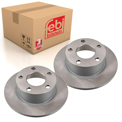 Pair of Rear Brake Disc Fits Volkswagen Passat Skoda Superb Audi 100 Febi 09075