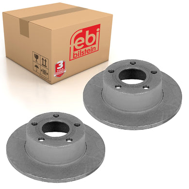 Pair of Rear Brake Disc Fits Audi 100 44 200 43 quattro 85 Febi 09076
