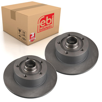 Pair of Rear Brake Disc Fits Audi A4 OE 8D0615601B Febi 09079
