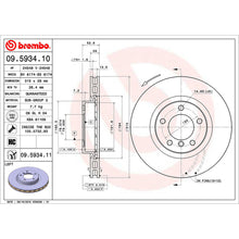 Load image into Gallery viewer, Front Brake Disc x2 315mm Fits BMW 3 Series Brembo 09593411
