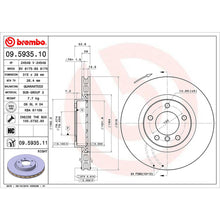 Load image into Gallery viewer, M3 Front Brake Disc x2 315mm Fits BMW 3 Z3 Series Brembo 09593511