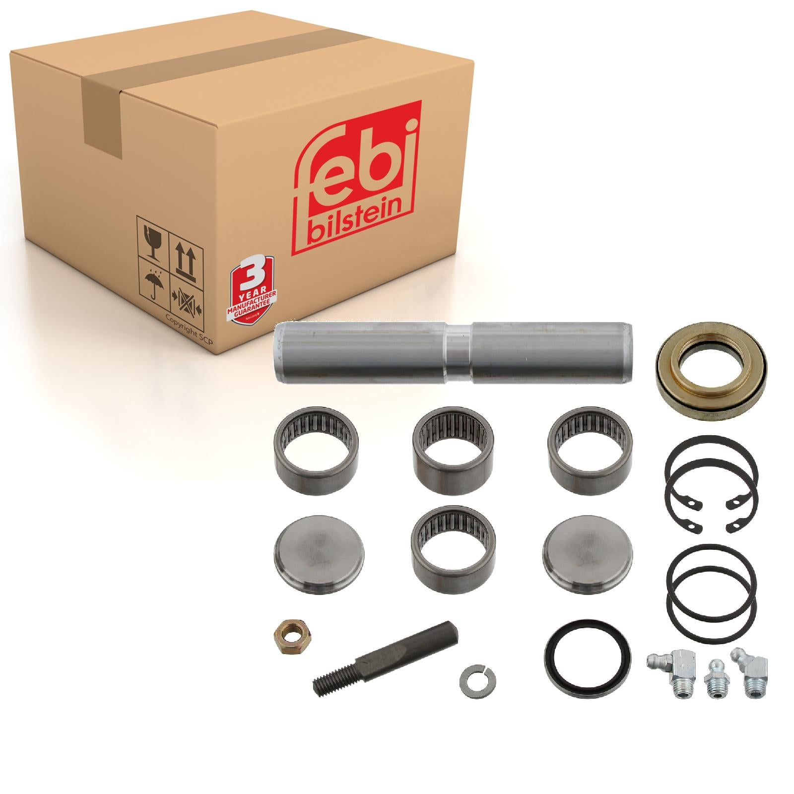 Load image into Gallery viewer, Front King Pin Set Inc Friction Bearing Single Set Fits Mercedes Benz Febi 09690