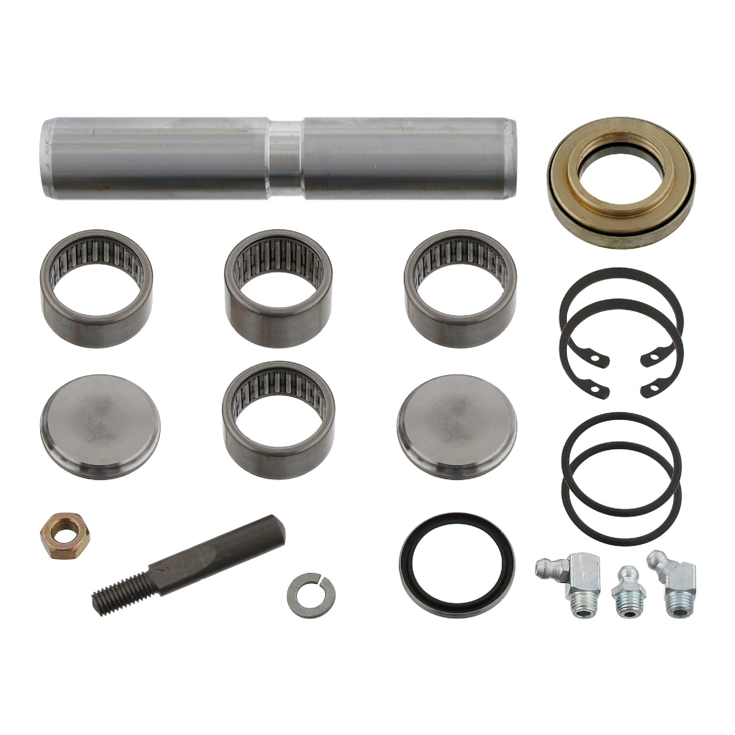 Load image into Gallery viewer, Front King Pin Set Inc Friction Bearing Single Set Fits Mercedes Benz Febi 09690