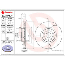 Load image into Gallery viewer, Front Brake Disc x2 310mm Fits Alfa Romeo 166 Brembo 09707411