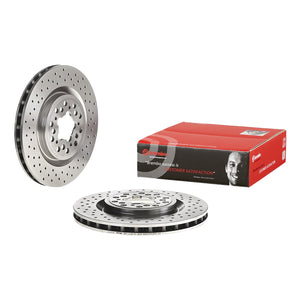 Ferrari 360 Drilled Brake Discs x2 330mm Fits Spider Brembo 09726750