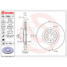 Load image into Gallery viewer, Front Brake Disc x2 312mm Fits VW Audi Seat Skoda A3 TT Octavia Brembo 09788011