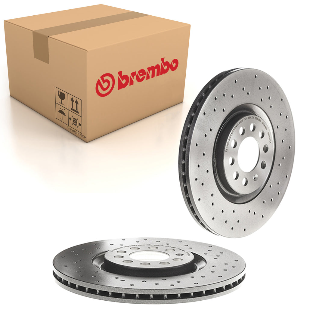 S3 Front Brake Discs x2 Fits Audi A3 TT Seat Ibiza Leon Brembo 0978801X