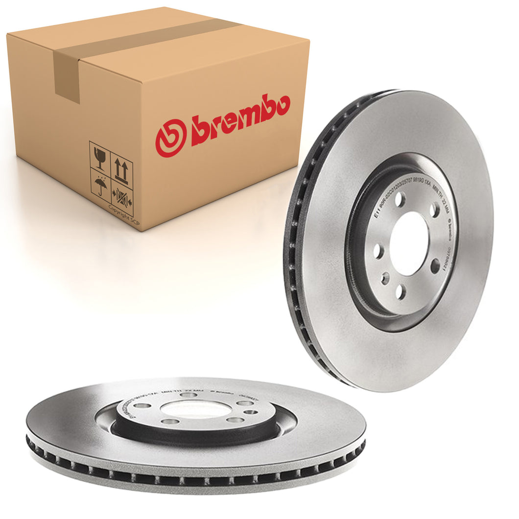 Polo GTi Front Brake Discs x2 Fits Audi S1 A1 Brembo 09788021