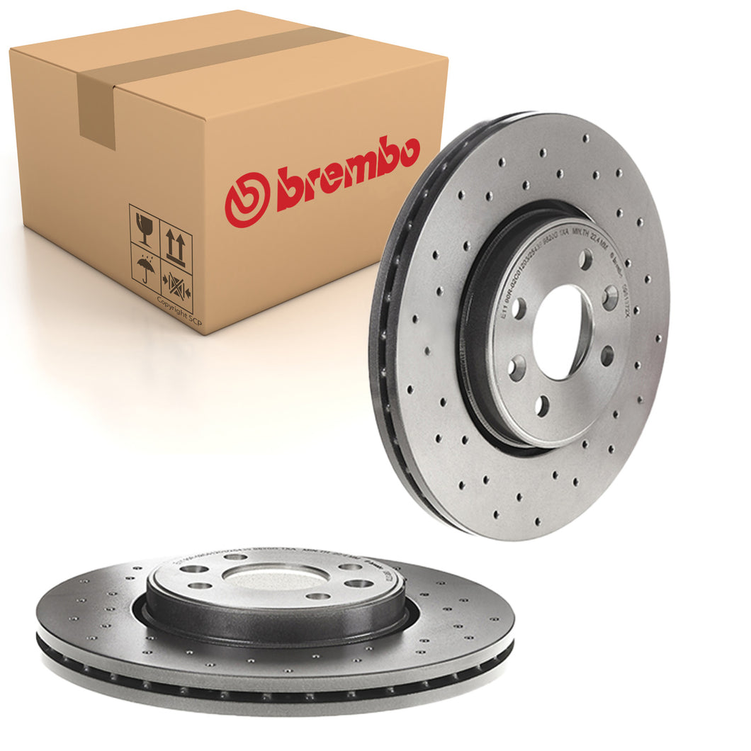 Megane Front Drilled Brake Discs x2 280mm Fits Renault Laguna Brembo 0981372X