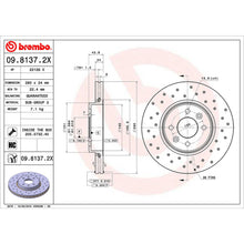 Load image into Gallery viewer, Megane Front Drilled Brake Discs x2 280mm Fits Renault Laguna Brembo 0981372X