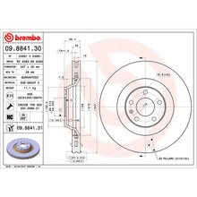Load image into Gallery viewer, A6 Front Brake Discs x2 347mm Fits Audi Quattro Brembo 09884131
