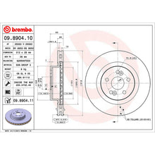 Load image into Gallery viewer, Front Brake Disc x2 312mm Fits Renault Clio Brembo 09890411