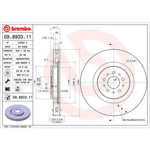 Load image into Gallery viewer, Front Brake Disc x2 330mm Fits Alfa Romeo 147 156 GT GTV Spider Brembo 09893311