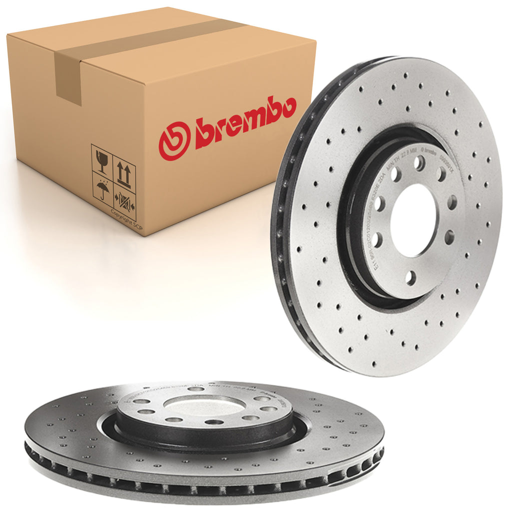 Astra Front Drilled Brake Discs x2 308mm Fits Vauxhall Corsa Brembo 0993691X