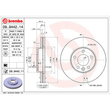 Load image into Gallery viewer, Front Brake Disc x2 308mm Fits VW Transporter Brembo 09944211