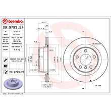 Load image into Gallery viewer, BMW Rear Brake Disc x2 300mm Fits 1 2 3 4 Series Brembo 09979321