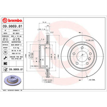 Load image into Gallery viewer, Rear Brake Disc x2 294mm Fits BMW Z4 Brembo 09986981