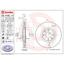 Load image into Gallery viewer, Front Brake Disc x2 302mm Fits Citroen Peugeot C4 DS4 DS5 Brembo 09A18511
