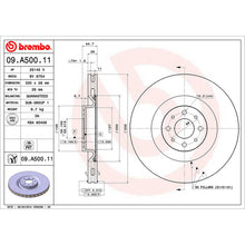 Load image into Gallery viewer, Front Brake Disc x2 330mm Fits Lancia Delta Brembo 09A50011
