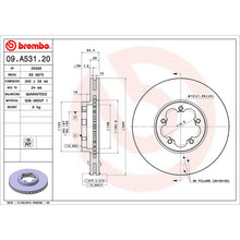 Load image into Gallery viewer, Front Brake Disc x2 300mm Fits Ford Transit Brembo 09A53120