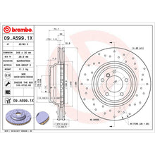 Load image into Gallery viewer, BMW 335i Front Drilled Brake Discs x2 348mm Fits E90 E91 E92 E93 Brembo 09A5991X