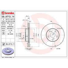 Load image into Gallery viewer, Front Brake Disc x2 255mm Fits Toyota Prius Brembo 09A71311