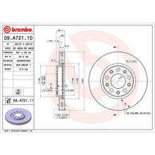 Load image into Gallery viewer, Front Brake Disc x2 281mm Fits Alfa Romeo Fiat Giulietta 500X Brembo 09A72111