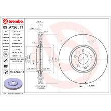Load image into Gallery viewer, CLK Front Brake Discs x2 330mm Fits Mercedes E Class Brembo 09A72611