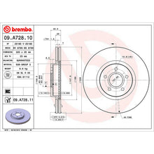 Load image into Gallery viewer, Front Brake Disc x2 320mm Fits Ford Volvo Focus S40 C70 V40 V50 Brembo 09A72811