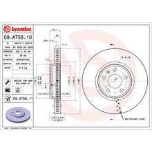 Load image into Gallery viewer, Front Brake Disc x2 320mm Fits Audi Q5 A4 A5 Q5 Brembo 09A75811