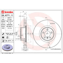 Load image into Gallery viewer, Front Brake Disc x2 380mm Fits Land Rover Range Rover Brembo 09A77111