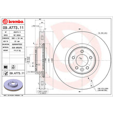 Load image into Gallery viewer, Front Brake Disc x2 380mm Fits Land Rover Range Rover Brembo 09A77311