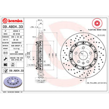 Load image into Gallery viewer, Front Brake Disc x2 355mm Fits Vauxhall Insignia Brembo 09A80433