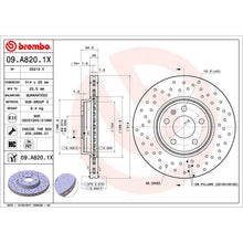Load image into Gallery viewer, Front Brake Disc x2 314mm Fits Audi A4L A4 A5 Brembo 09A8201X